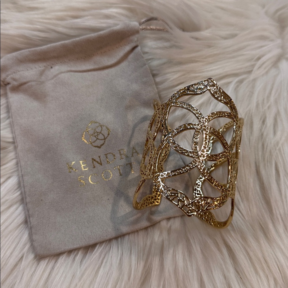 Kendra Scott Intricate Gold Cuff Bracelet